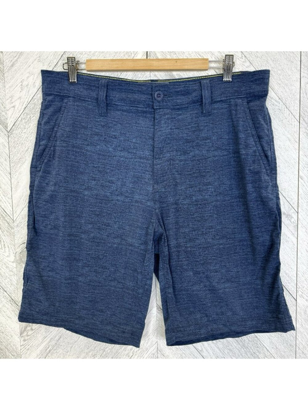 Eddie Bauer Travex Shorts Mens Size 34 Blue Nylon Stretch 9" Inseam Outdoor